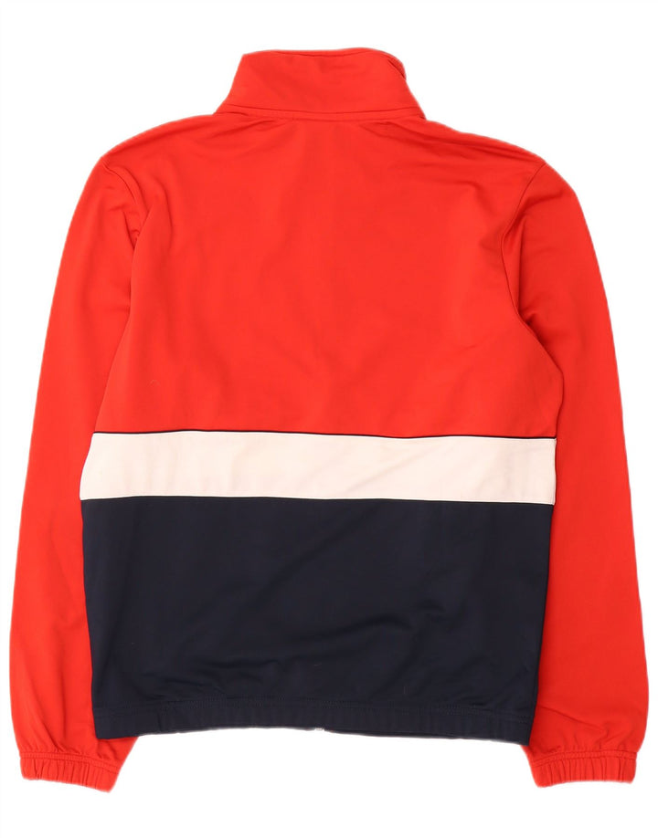 Giacca da tuta da uomo Nike, giacca in poliestere color block rosso medio