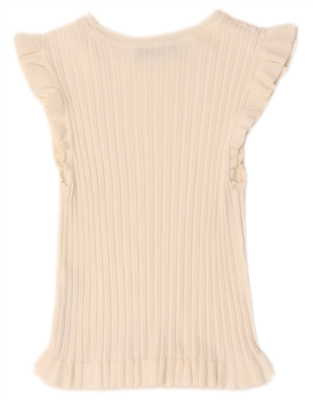 Top corto in camicetta corta da donna Zara UK 8 piccolo in viscosa bianca