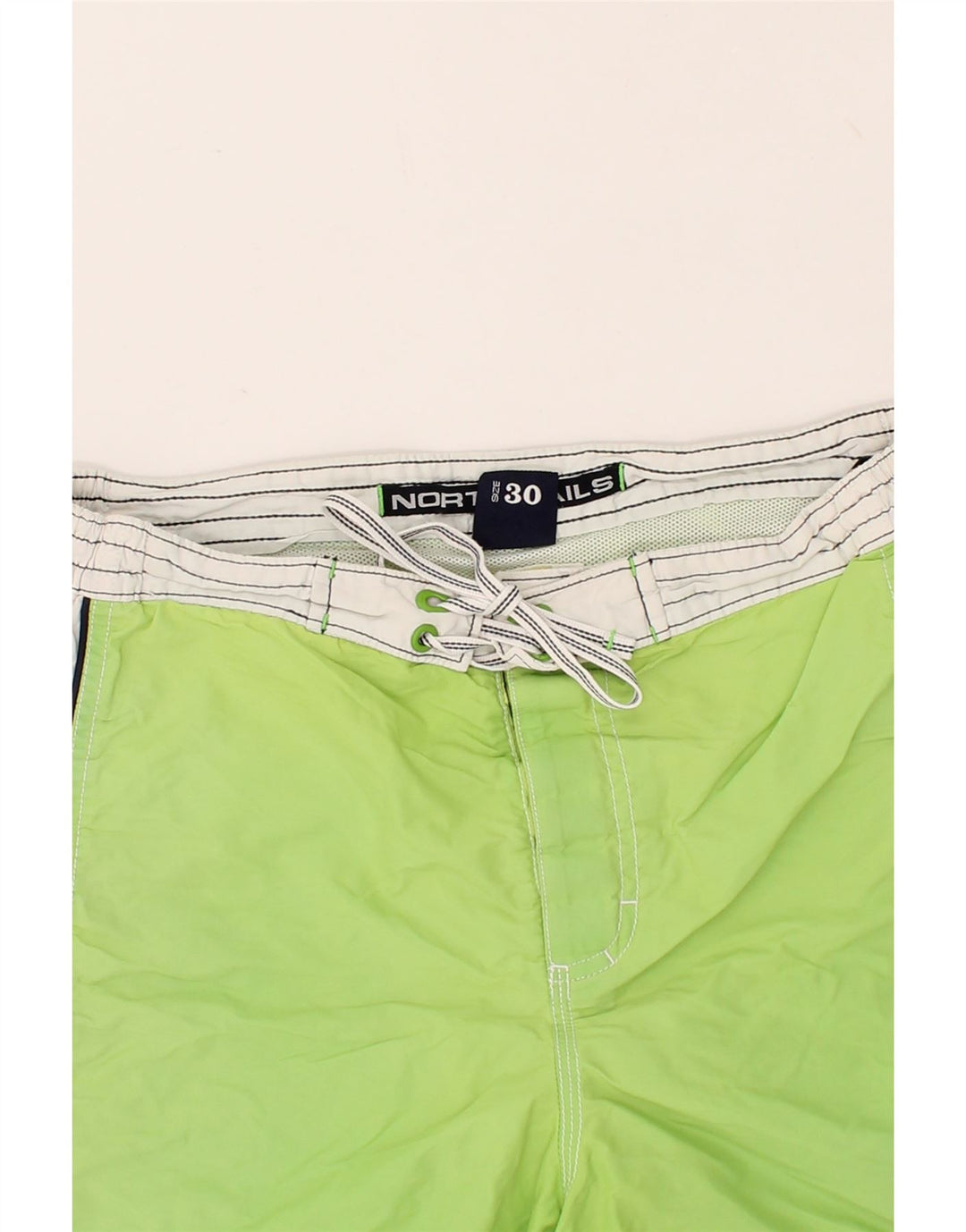 NORTH SAILS Mens Graphic Swimming Shorts Medium Green Colourblock Vintage North Sails and Second-Hand North Sails from Messina Hembry 