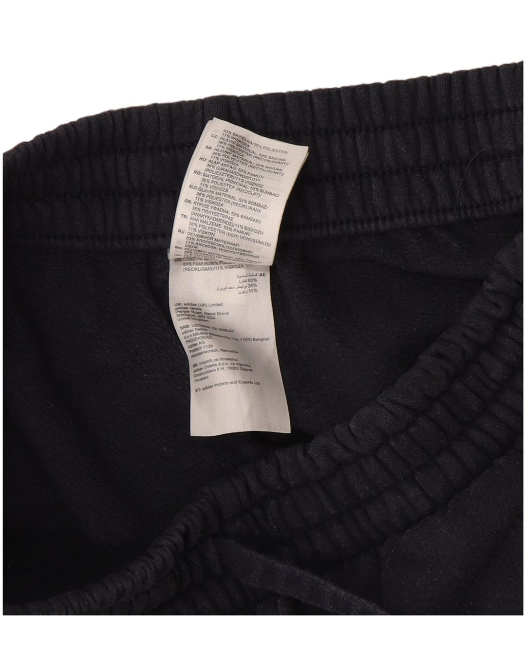 Pantaloni da tuta da uomo Adidas Joggers medi in cotone blu navy