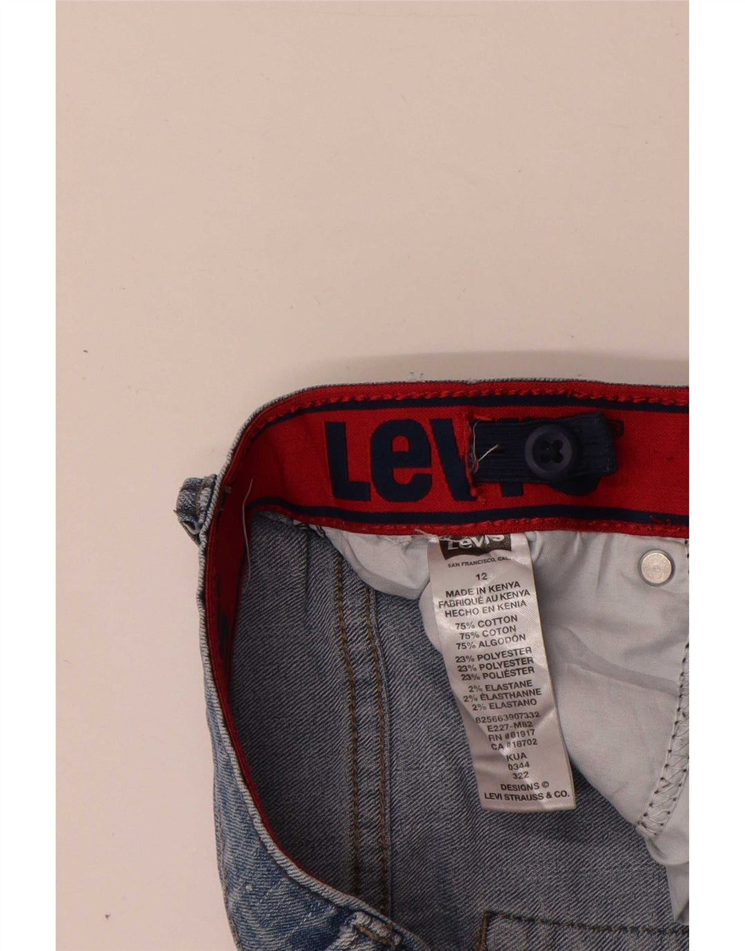 Levi's Ragazzi 511 Jeans Slim 11-12 anni W24 L27 Cotone Blu