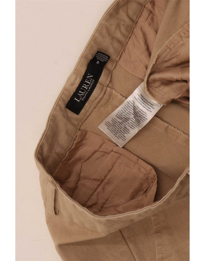 Pantaloncini chino da donna Ralph Lauren US 6 medi W32 cotone beige