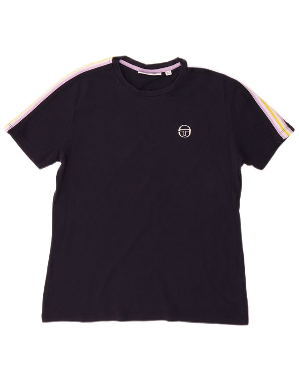 SERGIO TACCHINI T-shirt da uomo Top Small Blu Navy Colourblock
