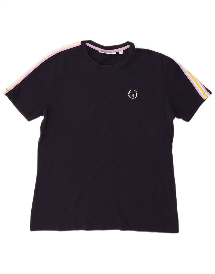 SERGIO TACCHINI T-shirt da uomo Top Small Blu Navy Colourblock