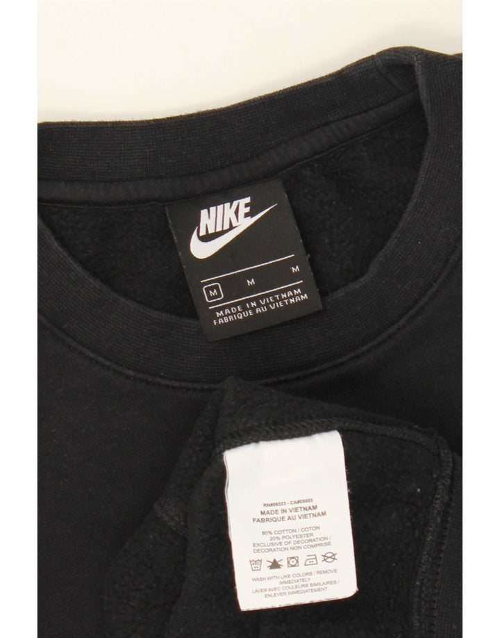 Felpa grafica da uomo Nike Felpa media in cotone nero