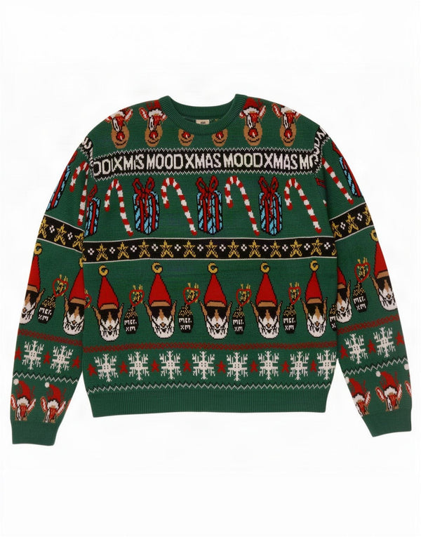Maglione girocollo da ragazzo Zara 13-14 anni Verde Fair Isle Natale