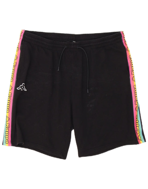 Pantaloncini sportivi grafici da uomo Kappa 3XL cotone color block nero