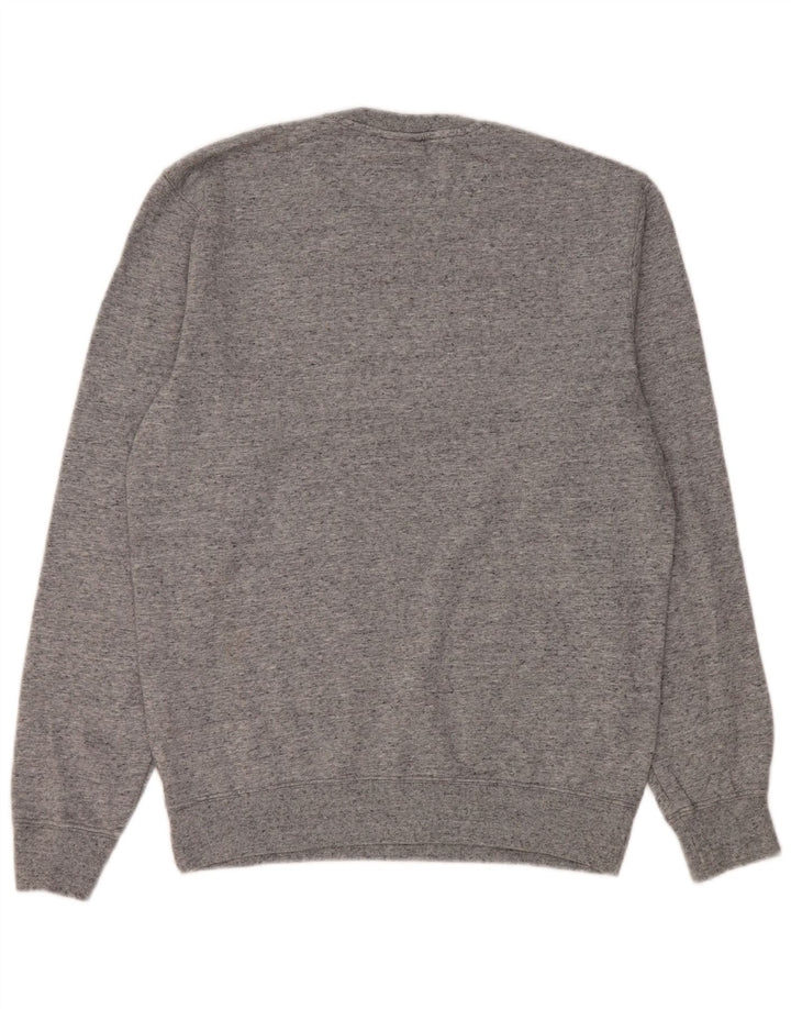 Felpa grafica da uomo Champion, maglione piccolo, cotone chiazzato grigio