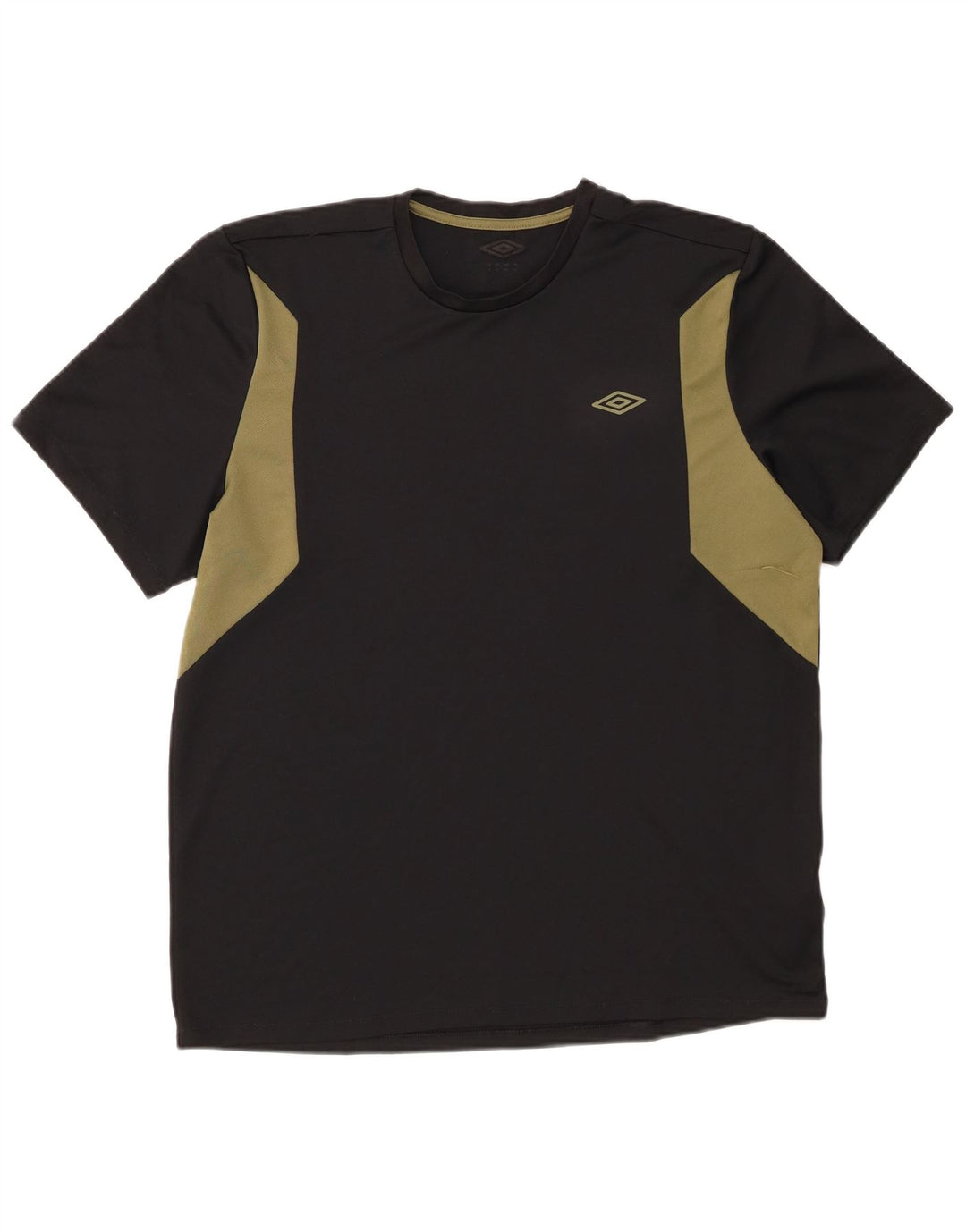 T-shirt da uomo Umbro Top in poliestere color block medio nero