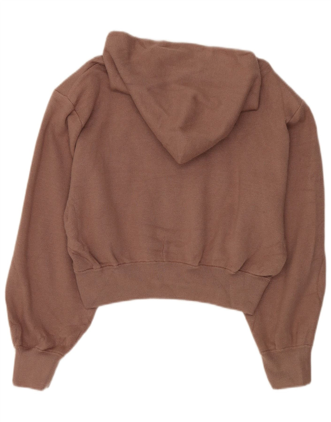 Maglione corto con cappuccio da donna Zara UK 14 Viscosa beige medio