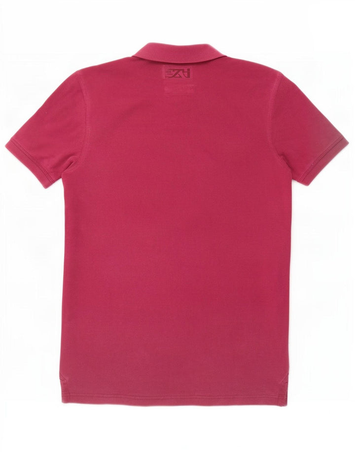 Crew Clothing Polo da uomo in cotone bordeaux medio