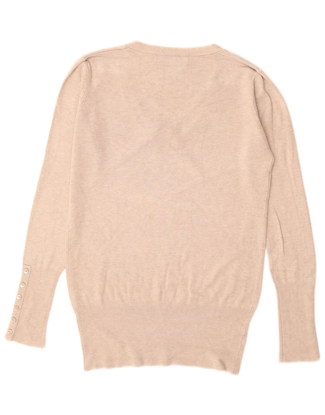 Maglione ZARA da donna con scollo a V UK 12 Beige medio