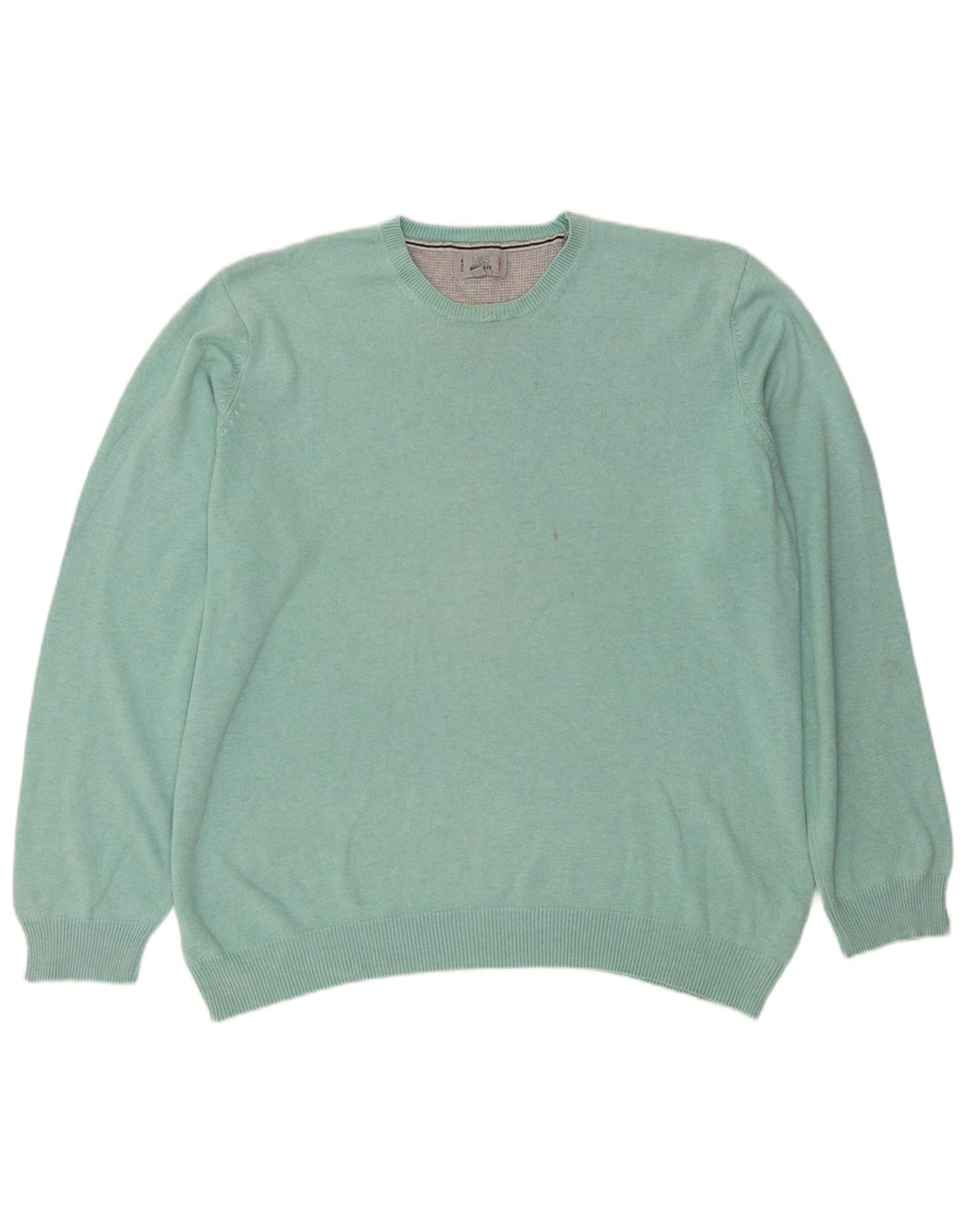 Maglione maglione girocollo vestibilità regolare da uomo Marks & Spencer 2XL cotone verde