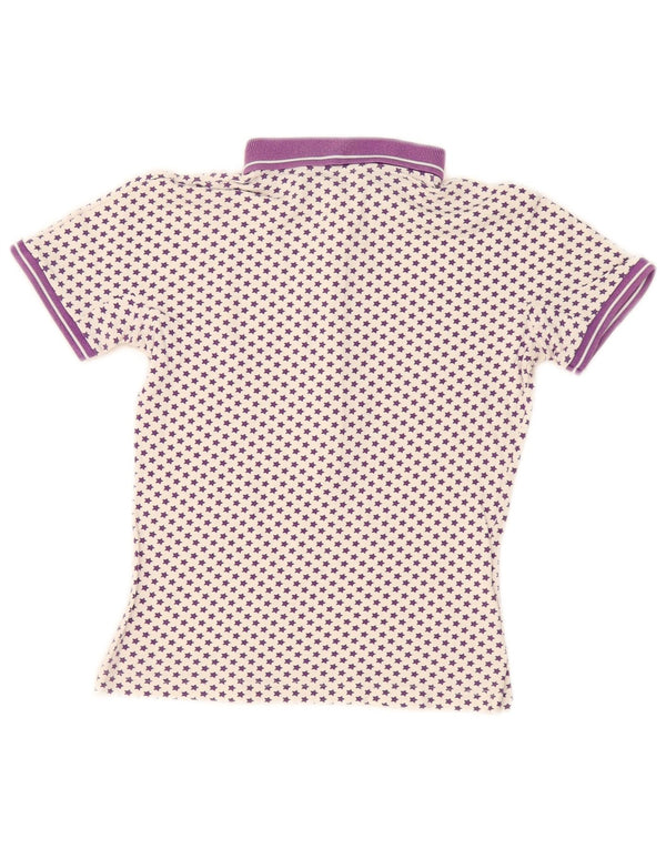 Polo da donna Fred Perry UK 12 cotone maculato bianco medio