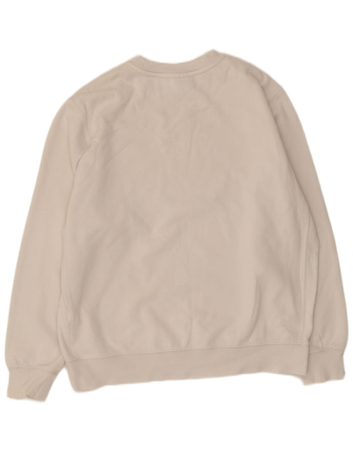 Felpa Nike Uomo Maglione Large Bianco Cotone
