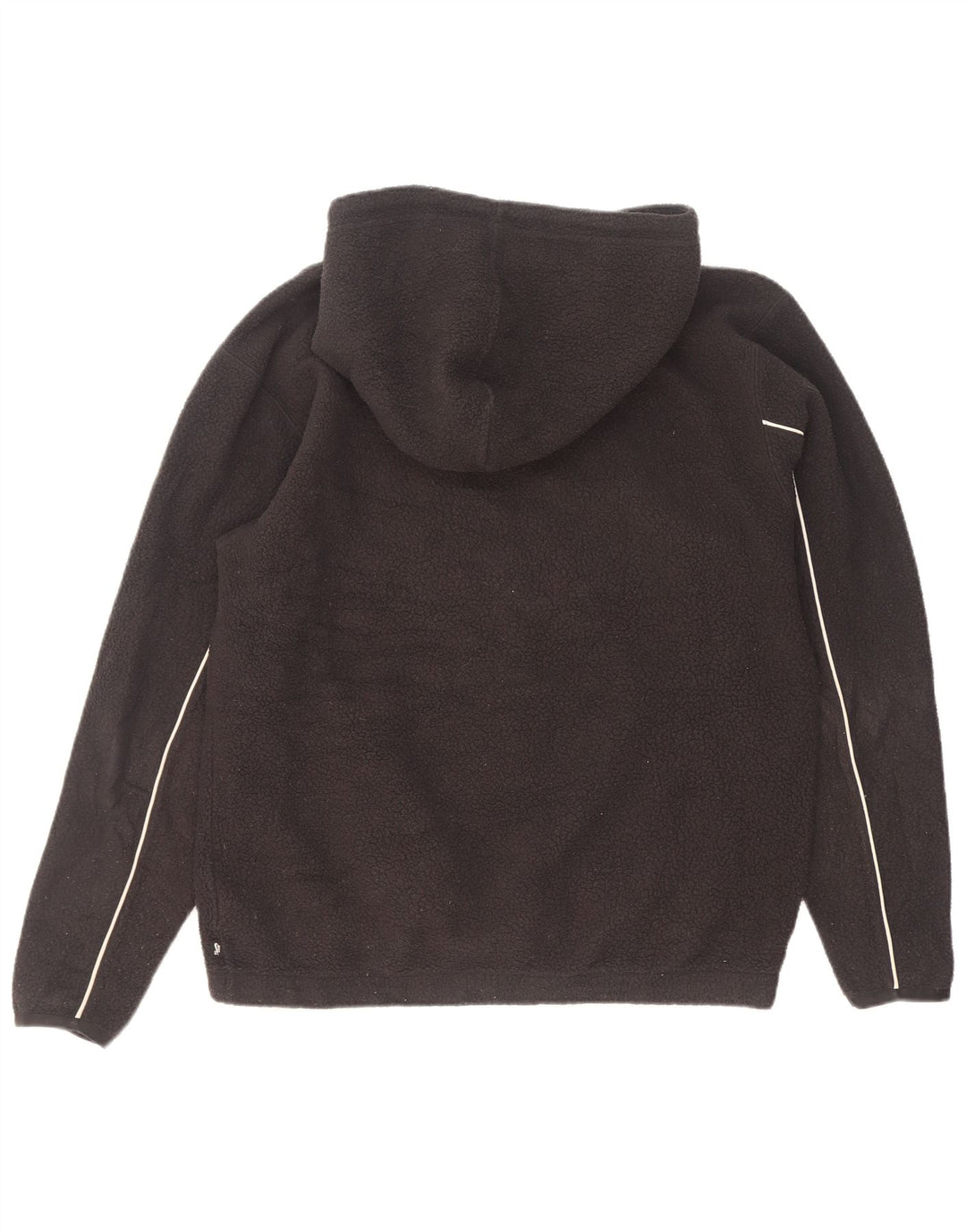 Maglia in pile con cappuccio Nike da uomo, poliestere nero medio