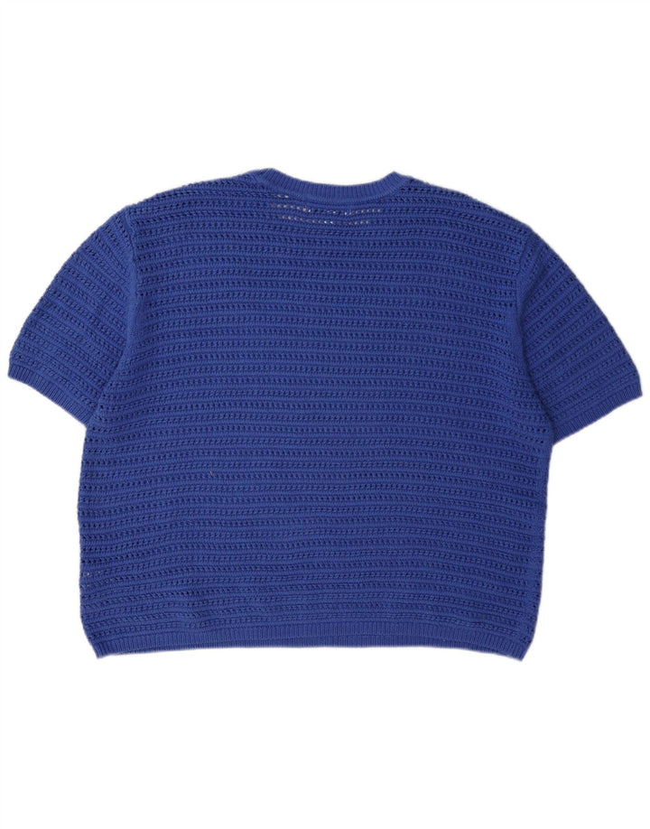 Maglione maglione girocollo da donna Marks & Spencer UK 16 grande blu
