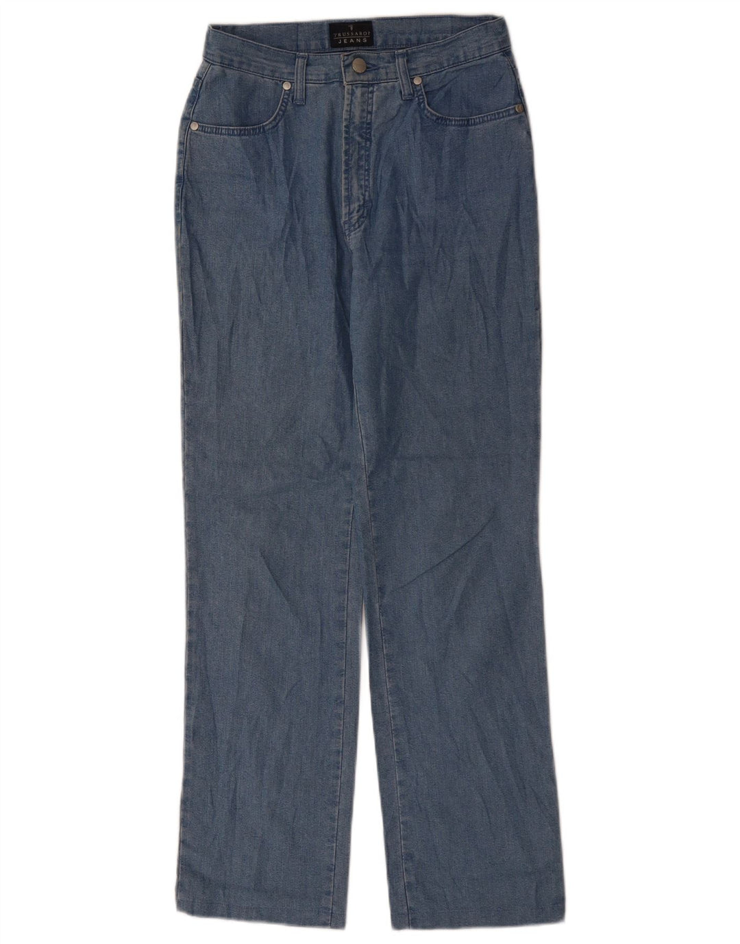 TRUSSARDI Womens Straight Jeans W28 L28 Blue Cotton