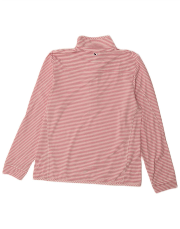 VINEYARD VINES Top da tuta da donna pullover UK 14 medio rosa a righe