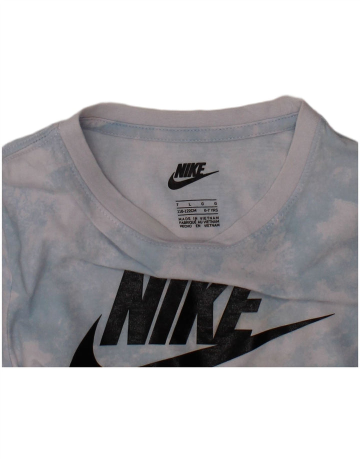 T-shirt grafica NIKE per ragazzi, 6-7 anni, grande, blu, tinta unita