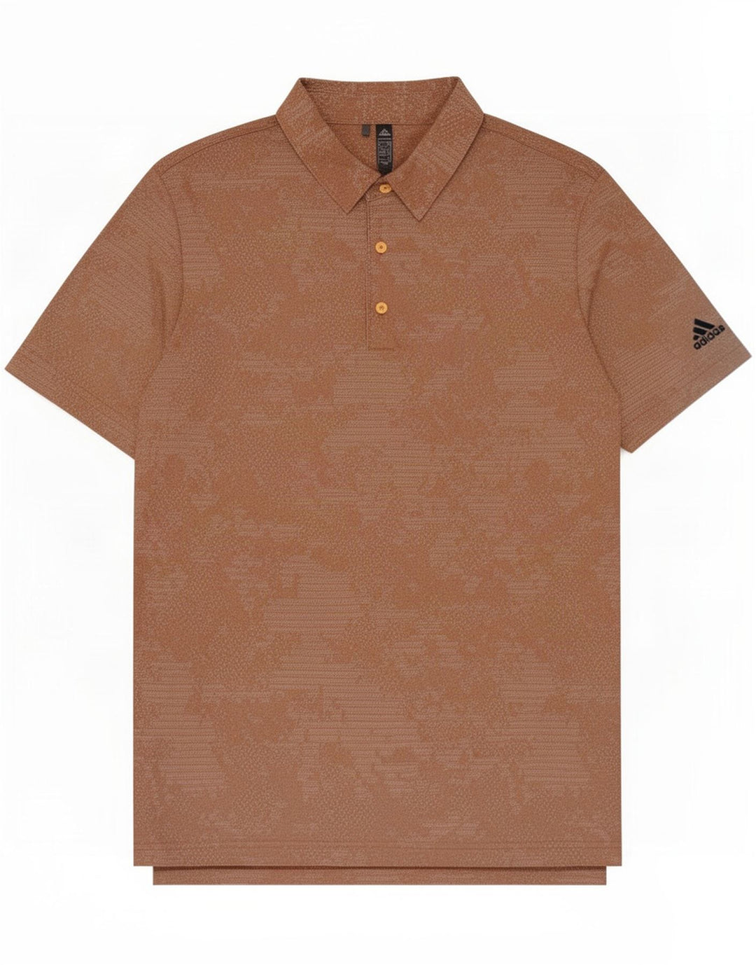 Polo Adidas da uomo grande in poliestere geometrico marrone
