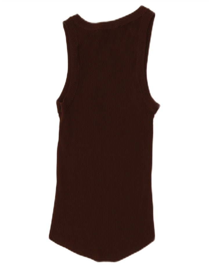 Canottiera Zara da donna UK 8 piccola in viscosa marrone