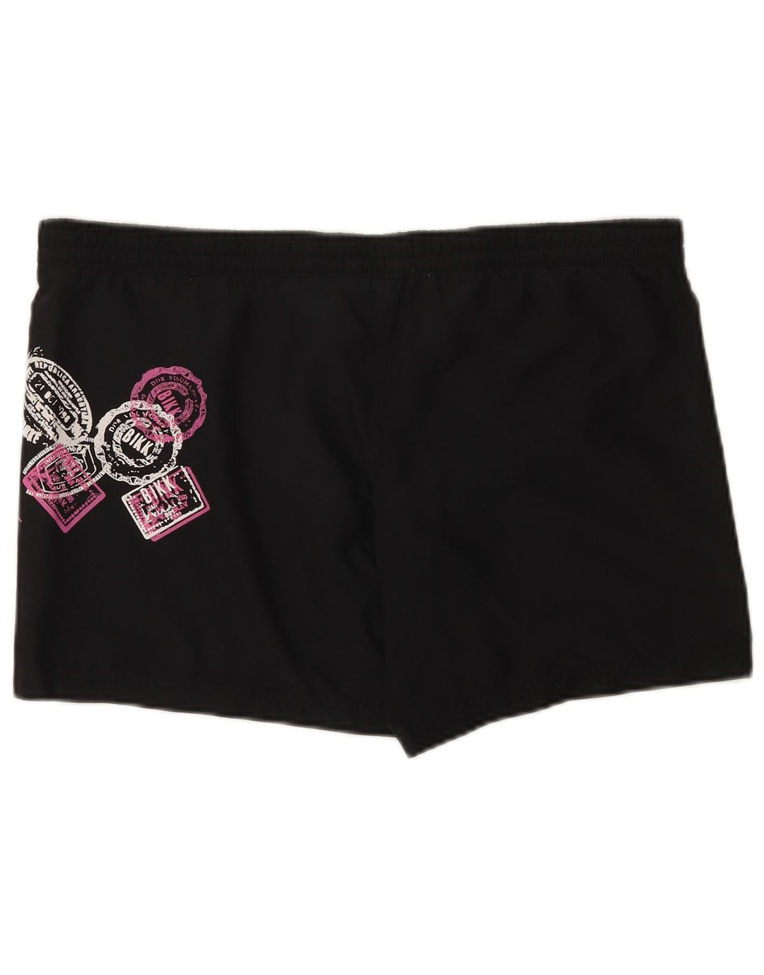 BIKKEMBERGS Mens Graphic Swimming Shorts Medium Black Polyester