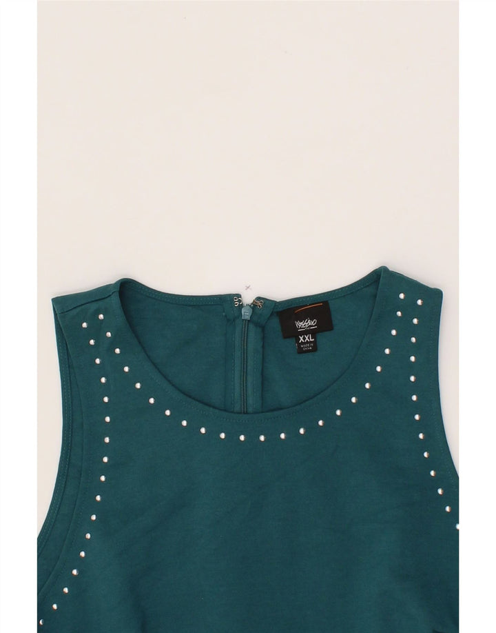 MOSSIMO Womens Sleeveless A-Line Dress UK 20 2XL Blue Polyester Vintage Mossimo and Second-Hand Mossimo from Messina Hembry 