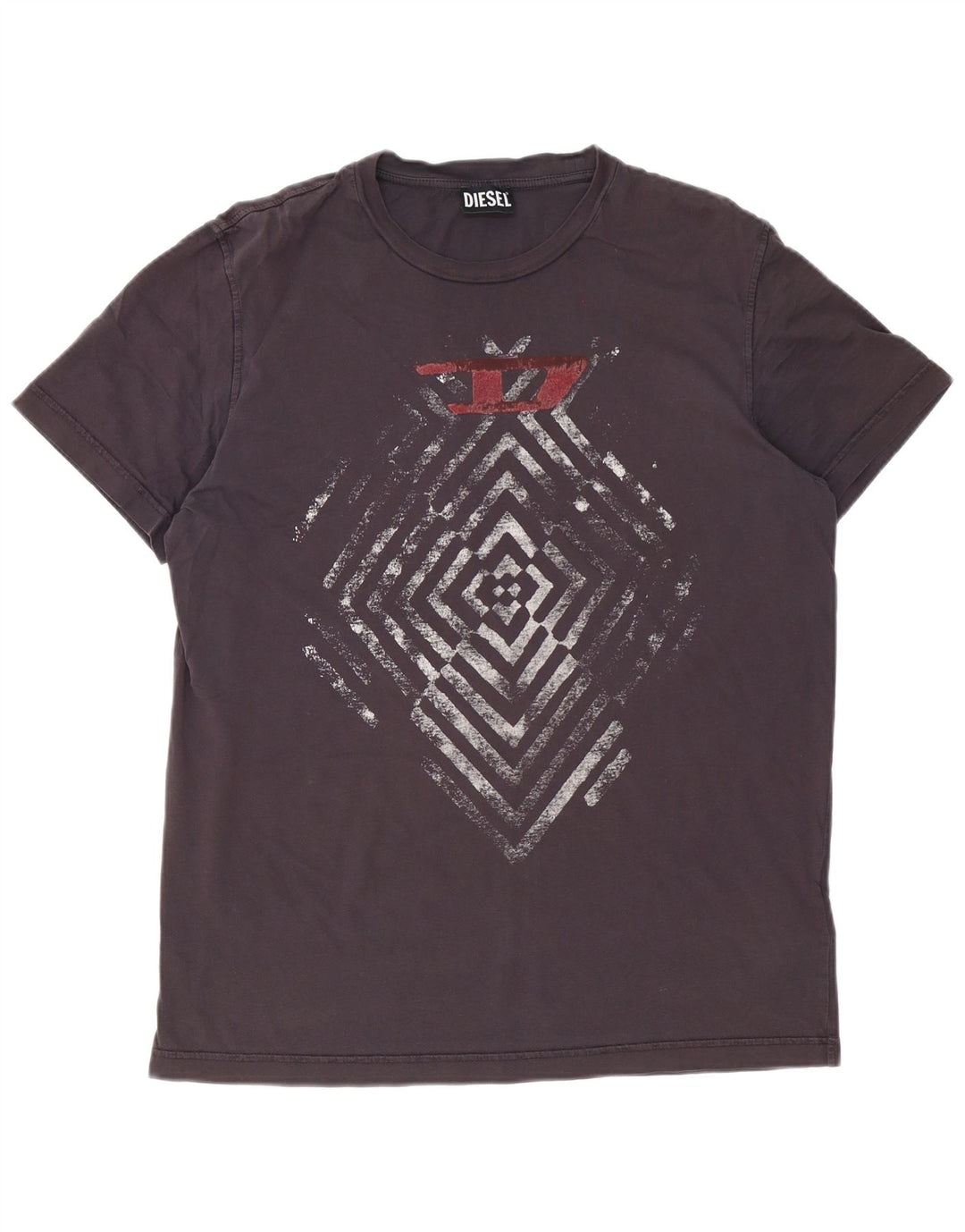 T-shirt da uomo Diesel Top XL in cotone marrone