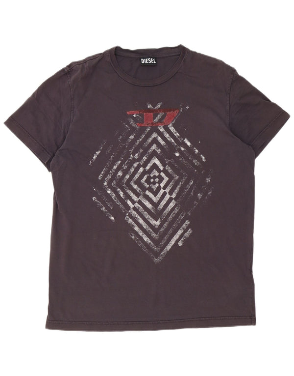 T-shirt da uomo Diesel Top XL in cotone marrone