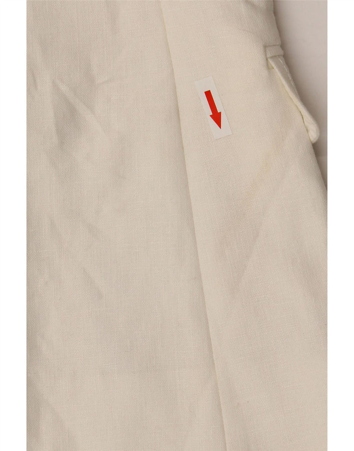 Giacca blazer a 2 bottoni da donna J. Crew US 00 2XS Lino bianco