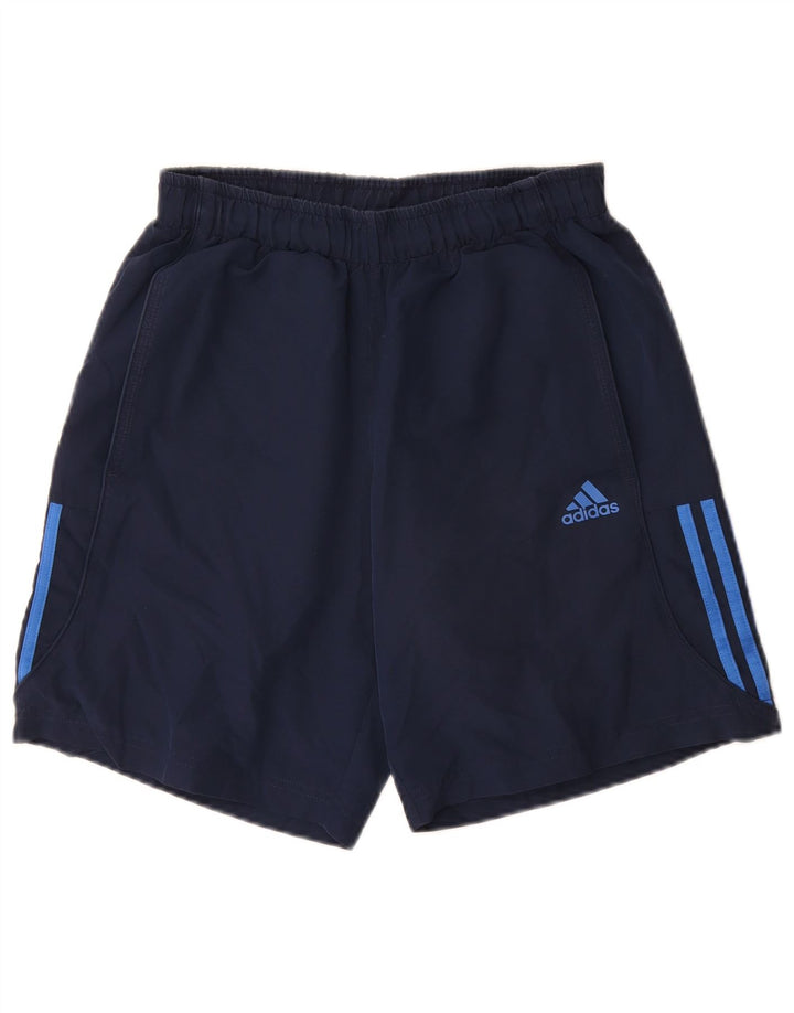 Pantaloncini sportivi Adidas Climalite da uomo piccoli in poliestere blu navy