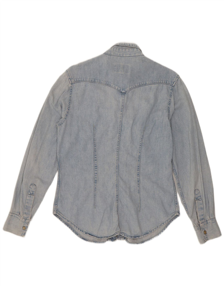 Camicia di jeans da donna Rifle UK 14 Cotone blu medio