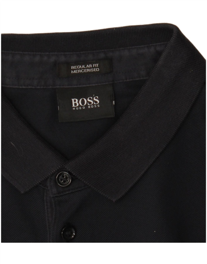 Polo Hugo Boss da uomo vestibilità regolare media nera