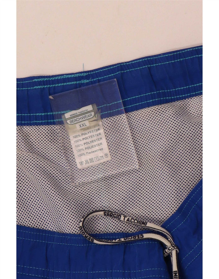 Pantaloncini da bagno da uomo Sergio Tacchini 2XL Poliestere color block blu