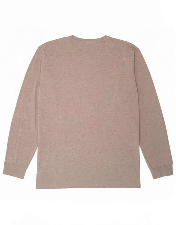 Vans Maglietta da uomo con vestibilità classica, grafica, manica lunga, grande, cotone chiazzato grigio