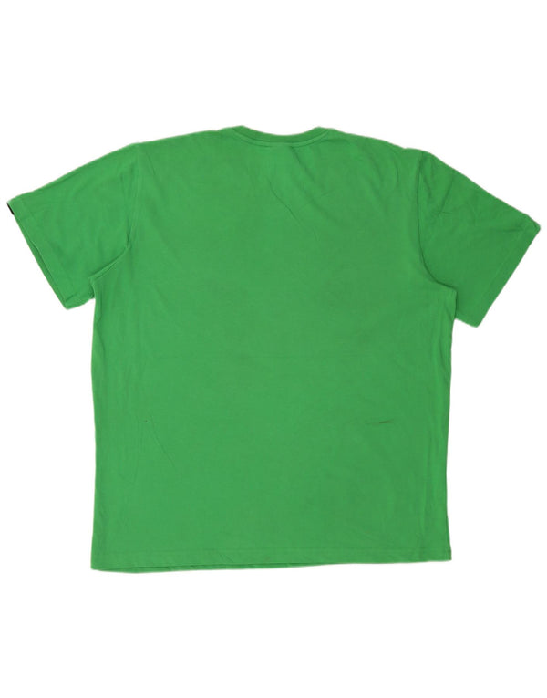 T-shirt grafica Adidas Climalite da uomo XL in cotone verde