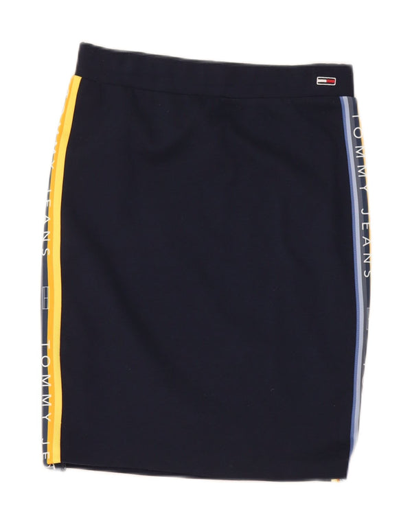 Gonna a tubino grafica da donna Tommy Hilfiger piccola W26 blu navy color block