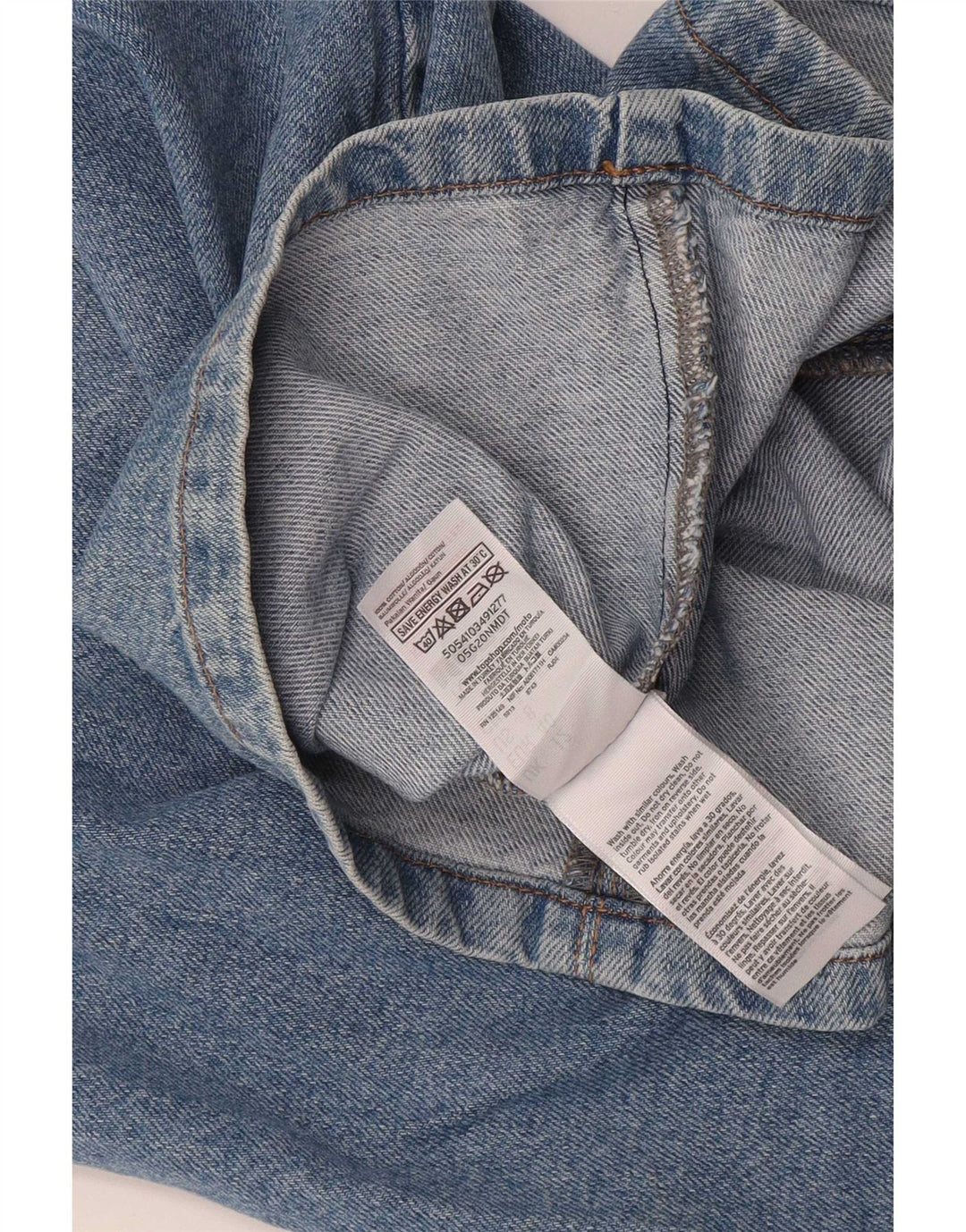 Topshop Abito salopette da donna UK 12 Cotone blu medio