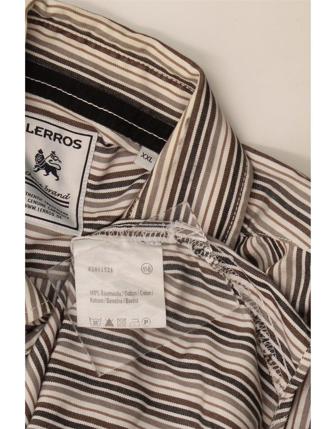 Camicia da uomo LERROS 2XL Cotone a righe grigie