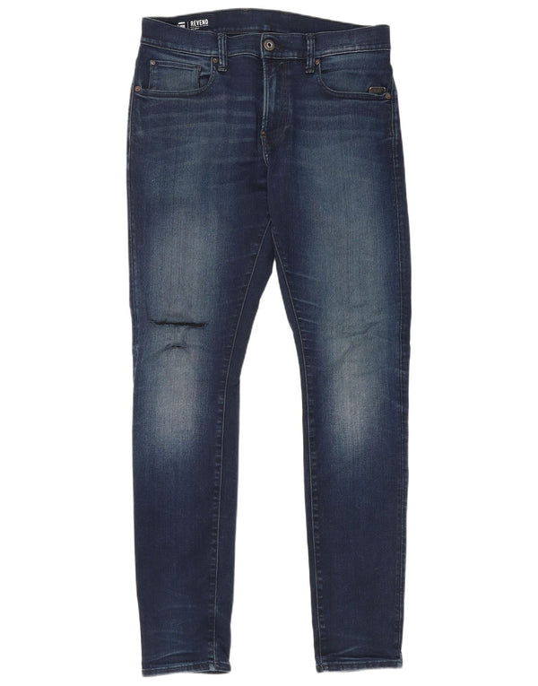 Jeans skinny effetto consumato Revend da uomo G-Star W33 L34 cotone blu navy