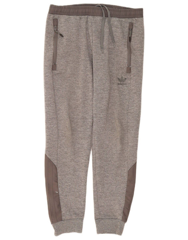 Pantaloni da tuta da uomo Adidas Joggers Poliestere color block grigio medio