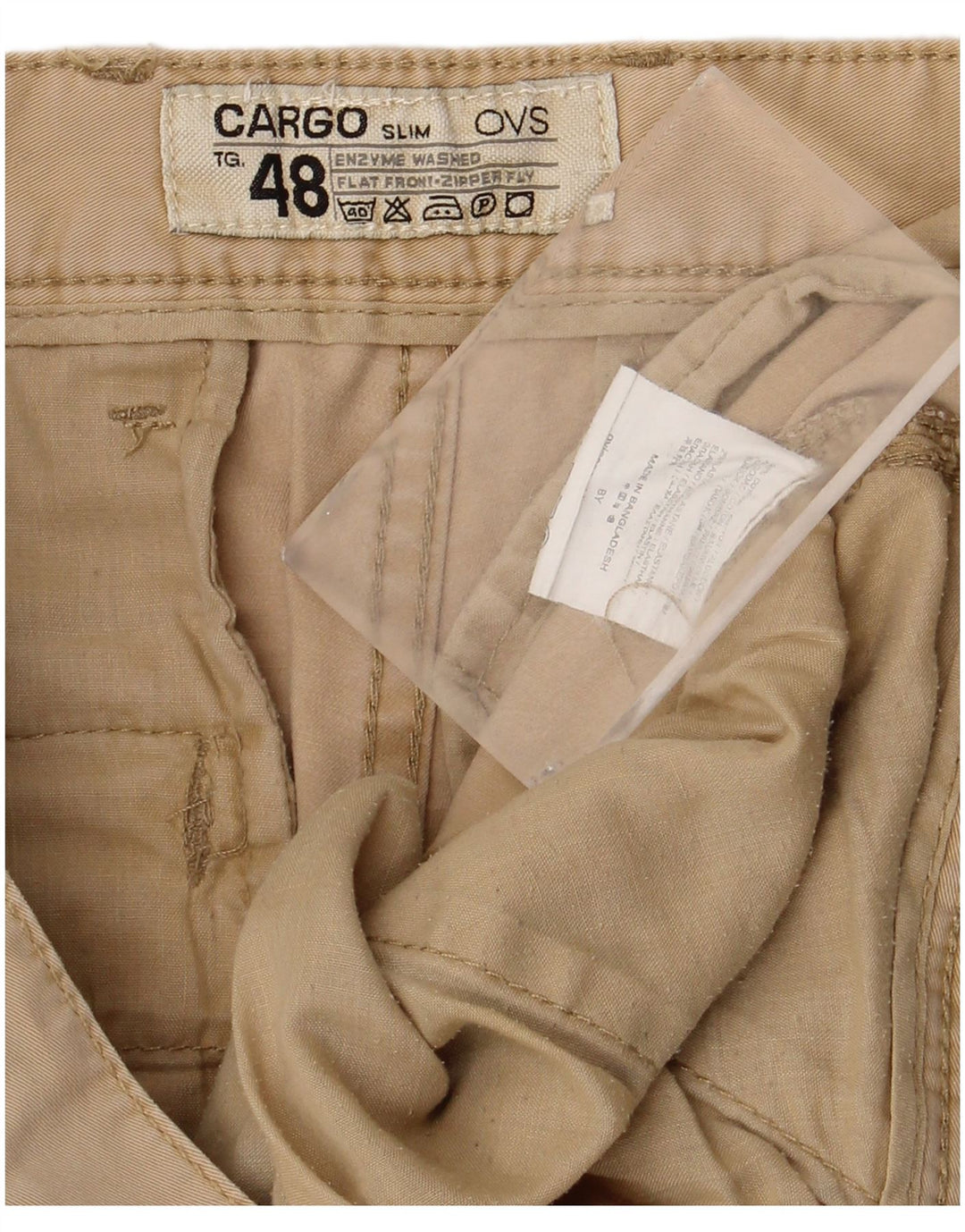 Pantaloni cargo slim uomo OVS IT 48 Medium W34 L32 Cotone Beige