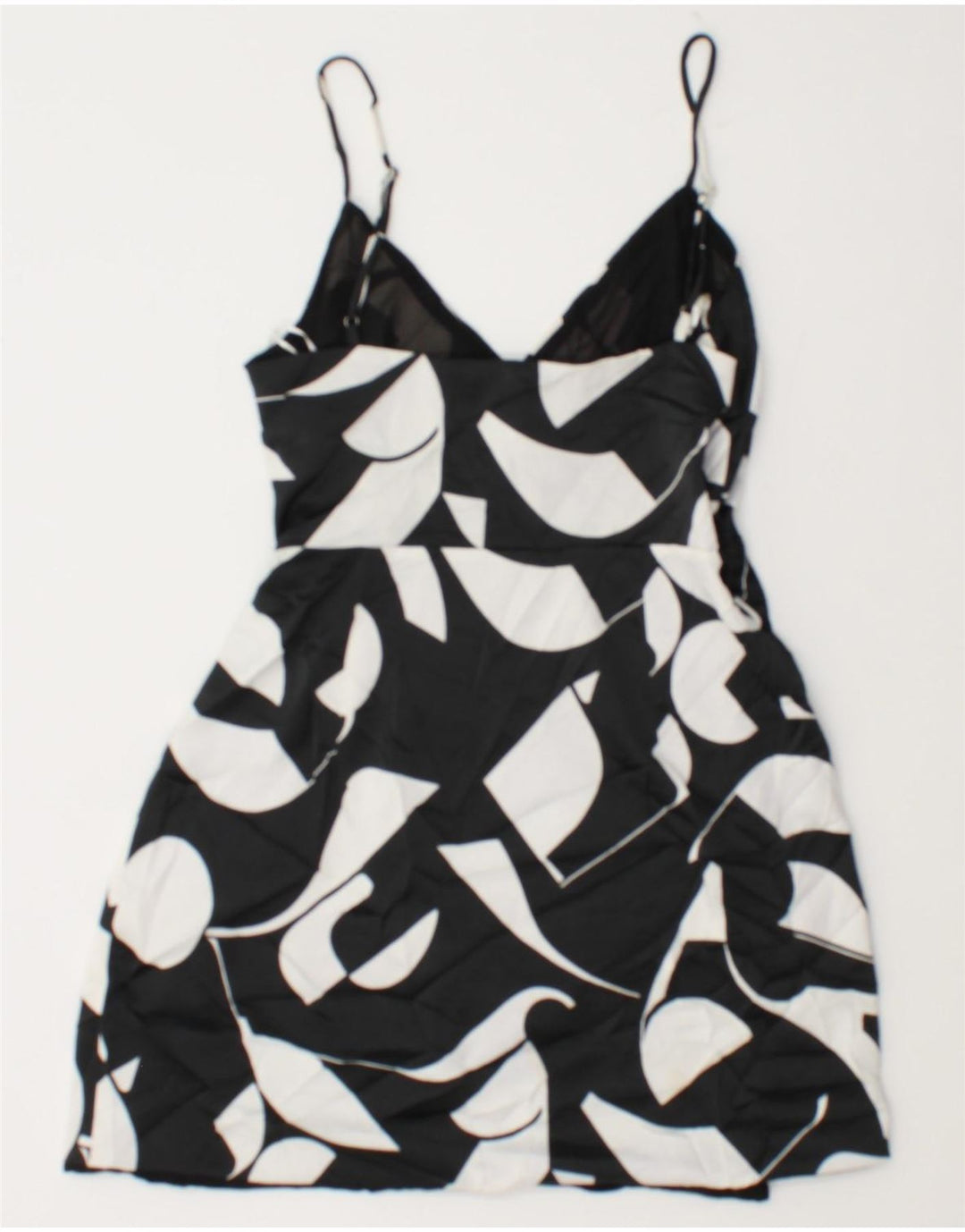 Mini prendisole Zara da donna UK 8 piccolo nero geometrico