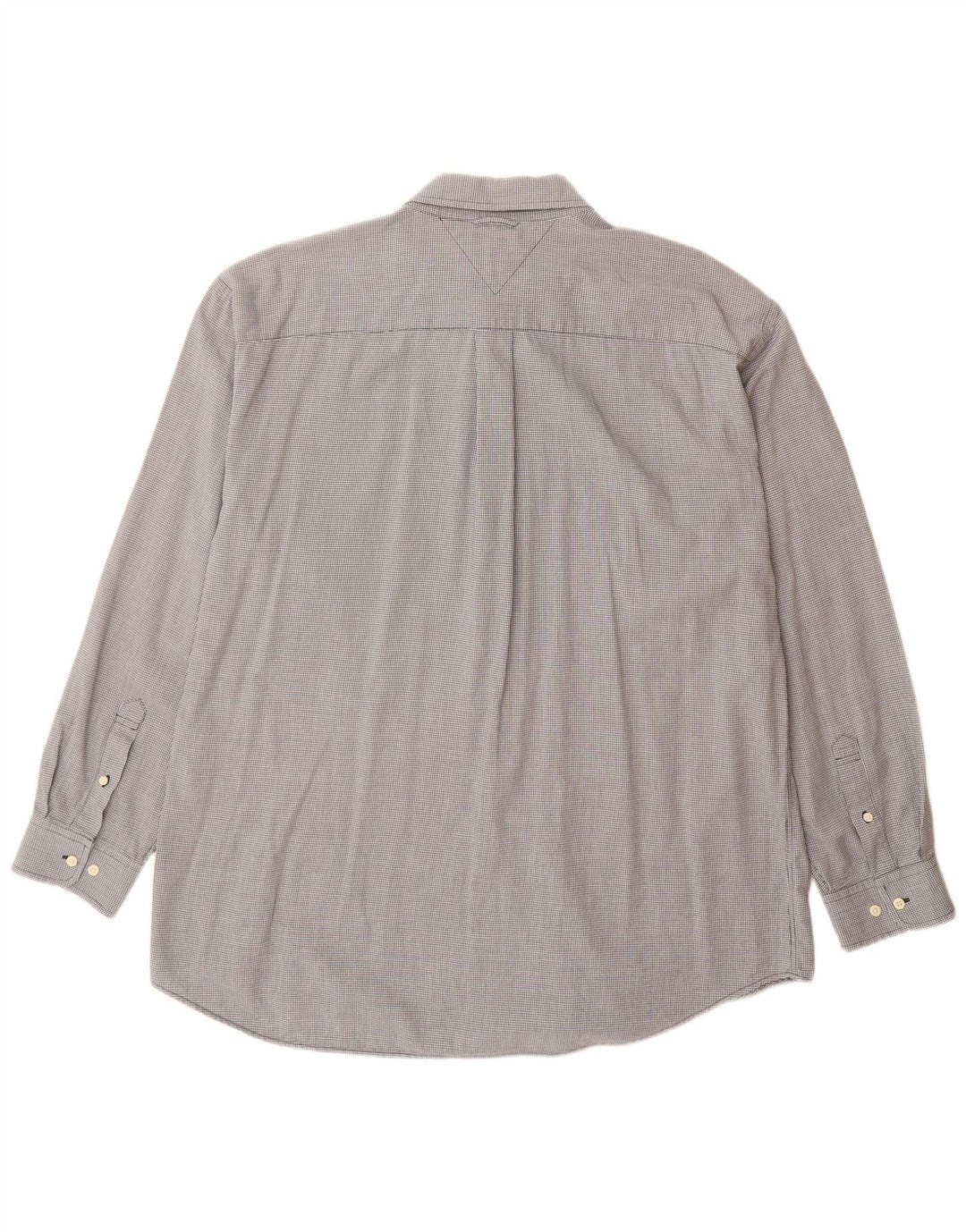 Camicia da uomo Tommy Hilfiger XL in cotone pied de poule grigio