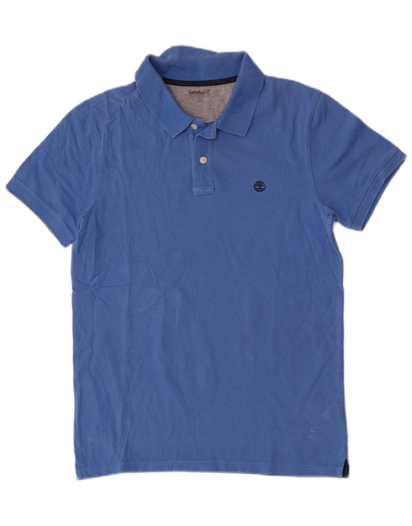 Polo Timberland da uomo slim fit in cotone blu medio