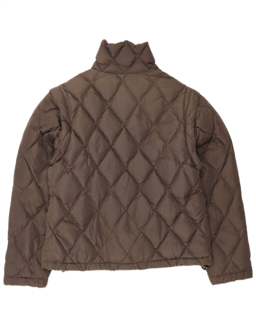 Giacca trapuntata imbottita da donna Armani Jeans UK 14 Large Marrone Poliammide