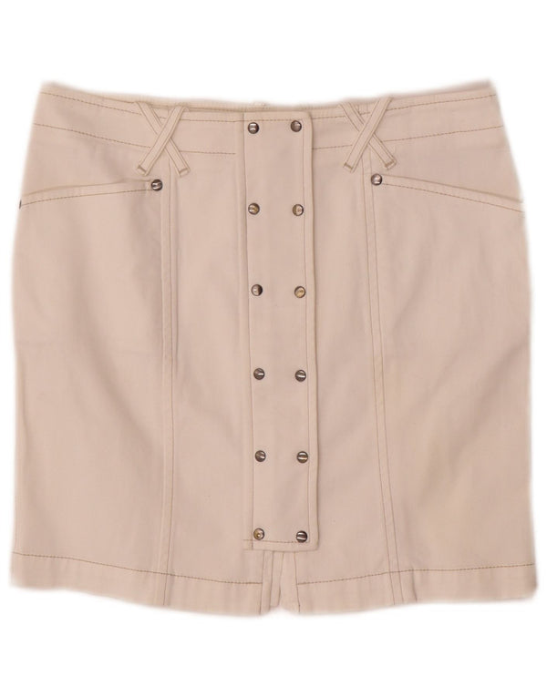 Fay Minigonna in denim da donna IT 42 Media W26 Cotone bianco