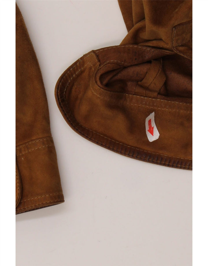 ASGARD Mens Suede Overcoat UK 42 XL Brown