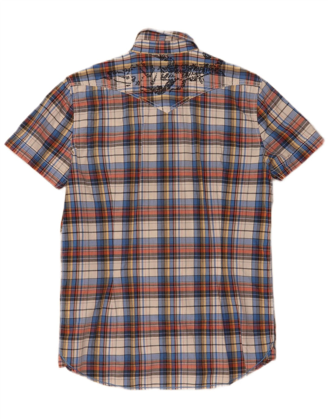 Camicia a maniche corte grafica da uomo Lee in cotone a quadri multicolore medio